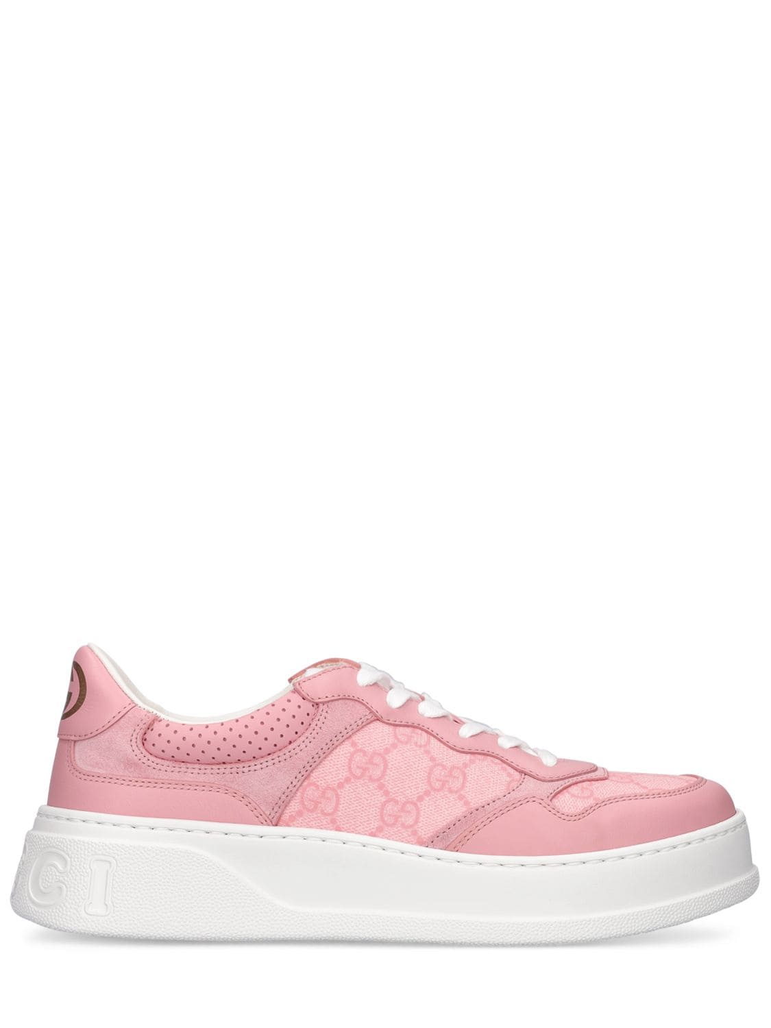 Forbipasserende Urskive Udtale Gucci 55mm Chunky B Leather Sneakers In Wild Rose | ModeSens