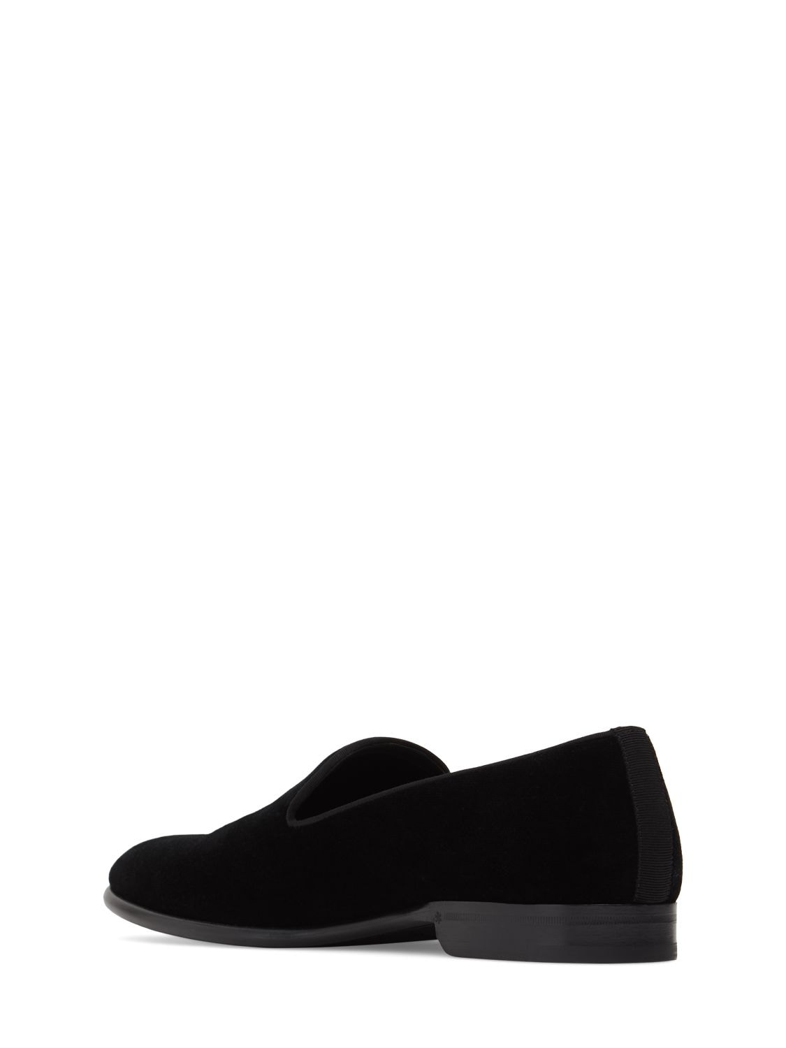Shop Dolce & Gabbana Milano Velvet Loafers In Black
