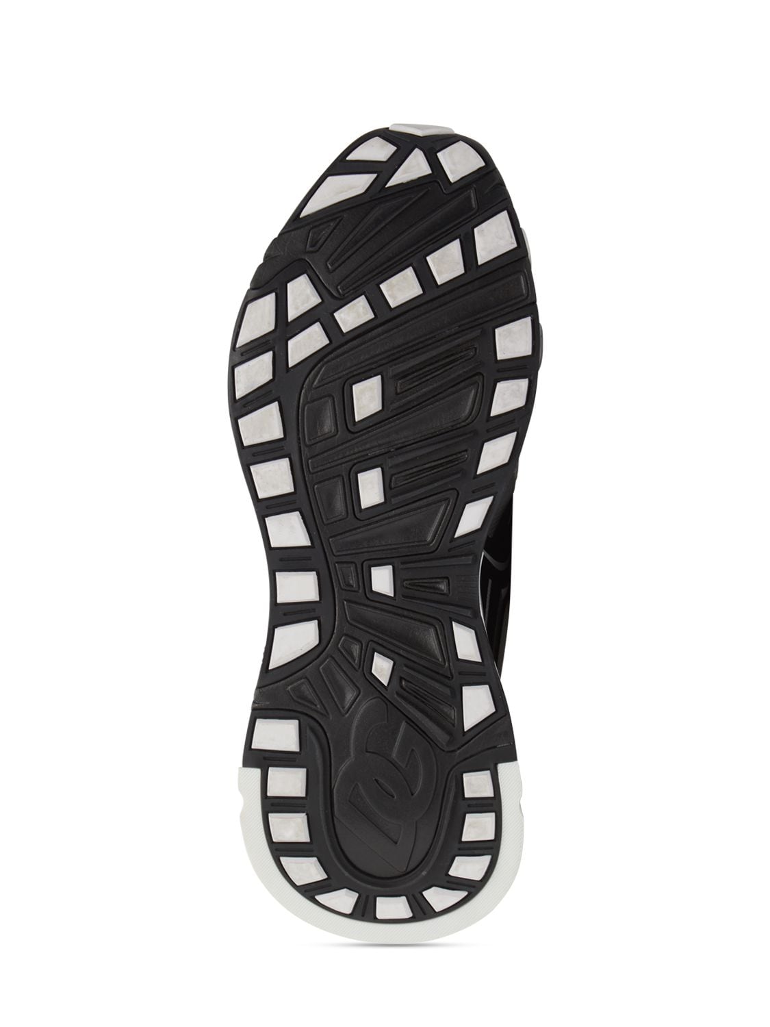 Shop Dolce & Gabbana Mesh Tech Low Top Sneakers In Black,white