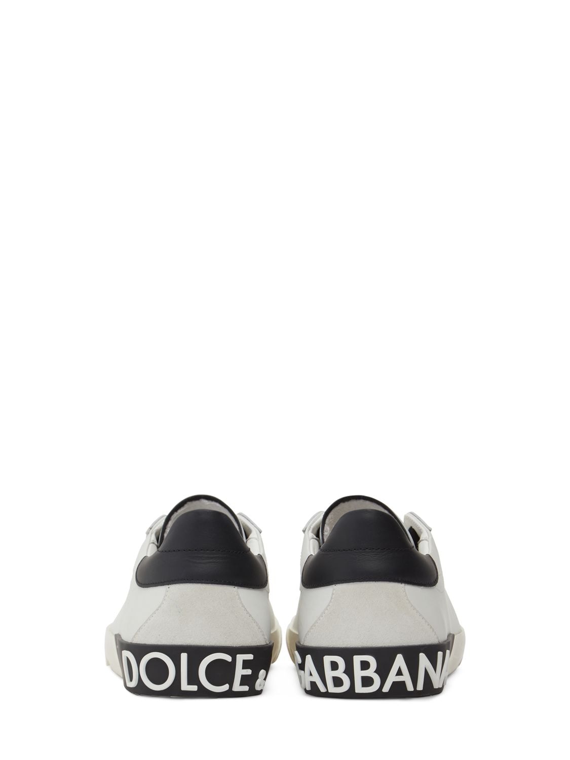 Shop Dolce & Gabbana New Portofino Low Top Sneakers In White,black