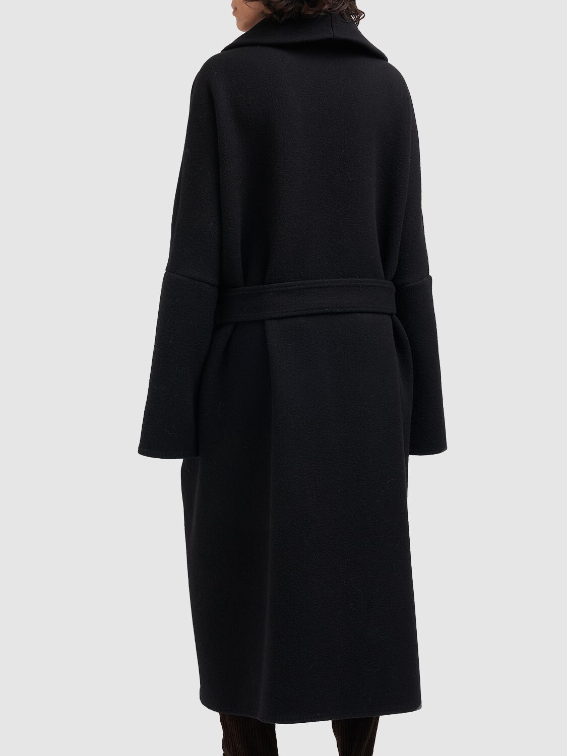 Shop Dolce & Gabbana Wool & Cashmere Midi Coat In Black