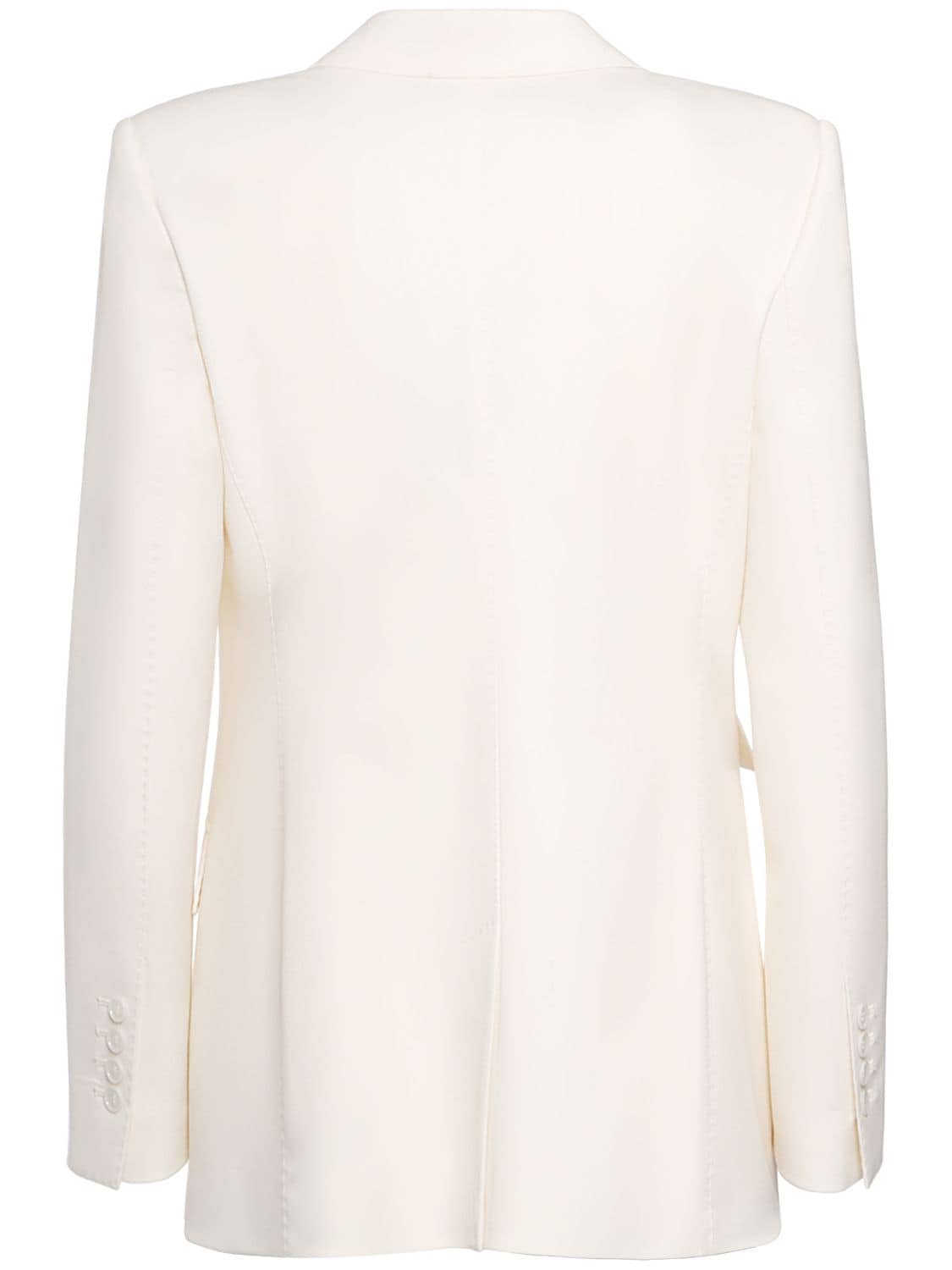 Dolce & Gabbana Single Breast Wool Cady Jacket In White