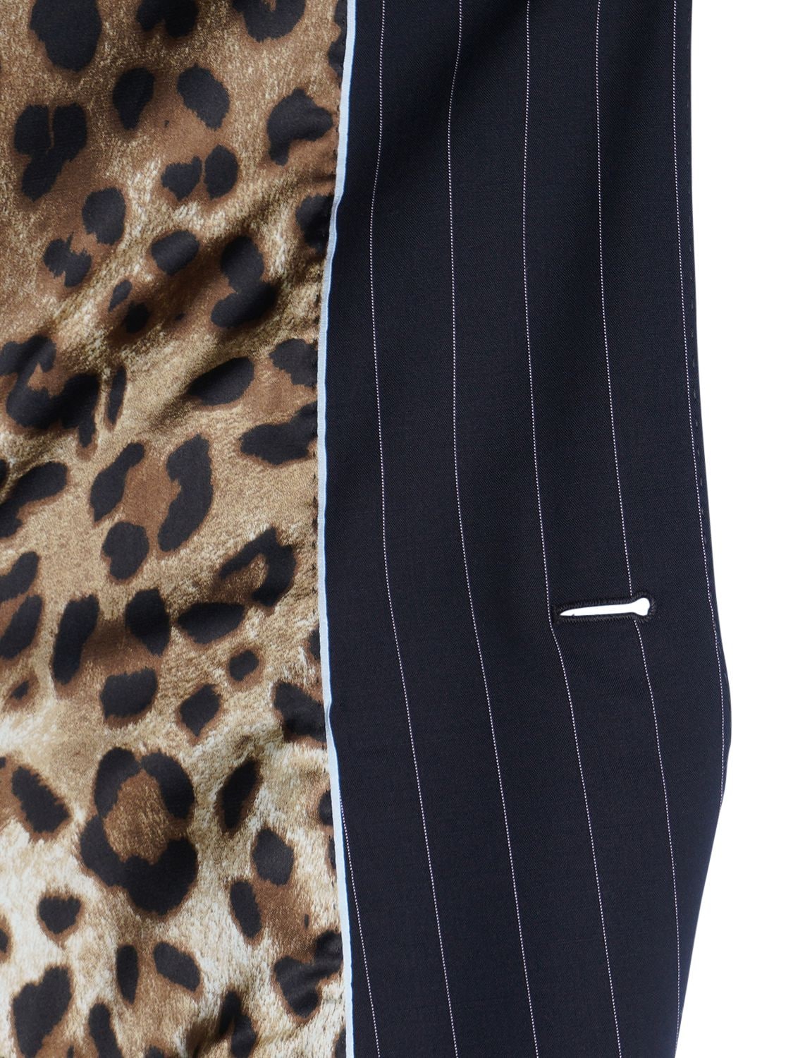 Shop Dolce & Gabbana Pinstripe Wool Jacket In Multicolor