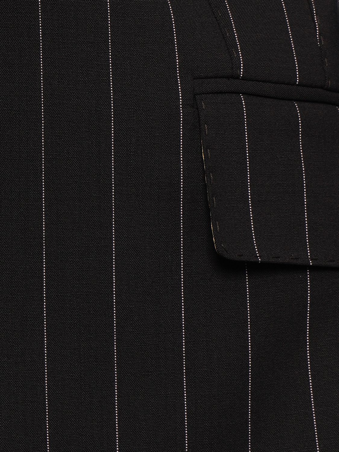 Shop Dolce & Gabbana Pinstripe Wool Jacket In Multicolor