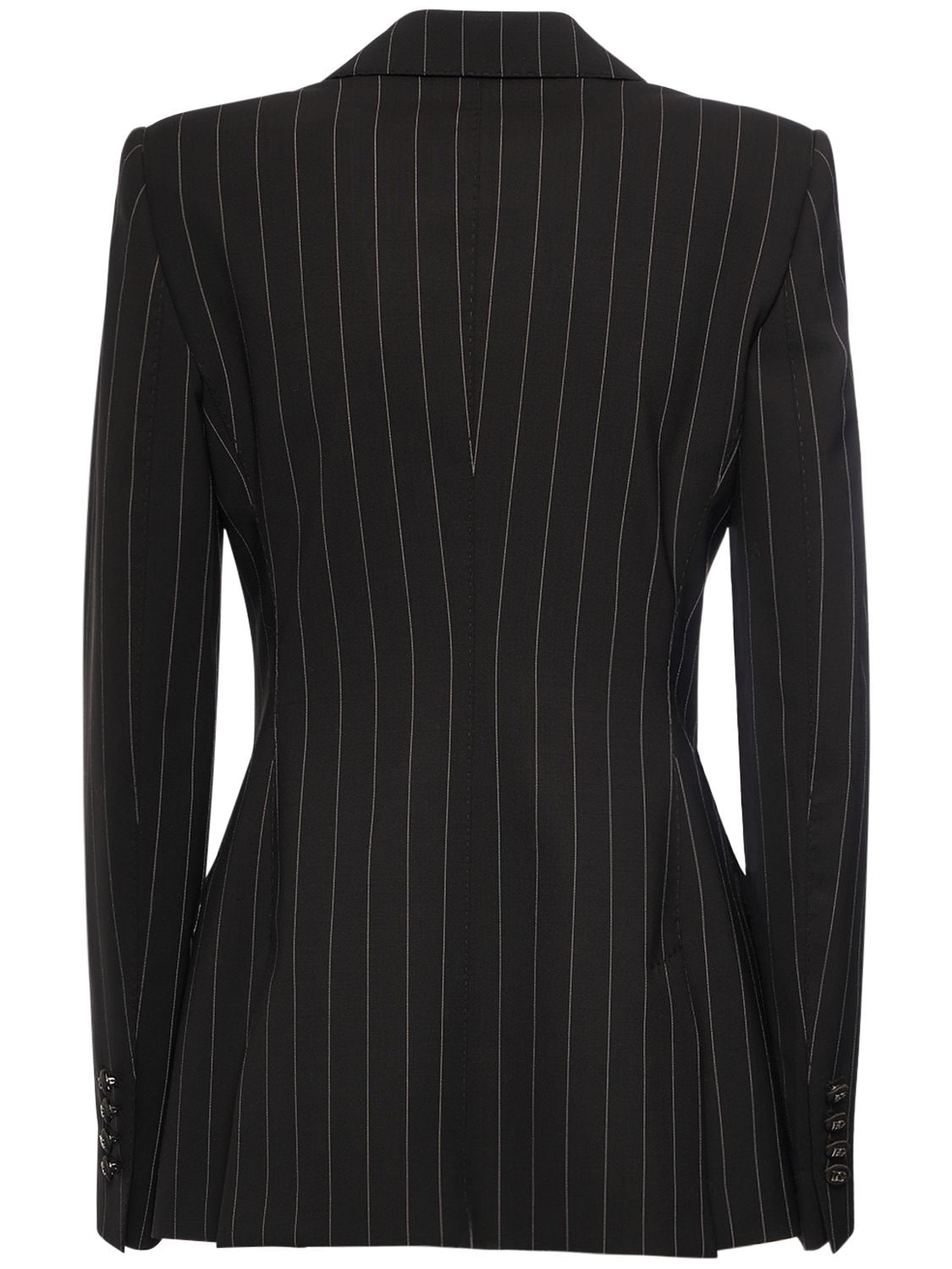 Shop Dolce & Gabbana Pinstripe Wool Jacket In Multicolor