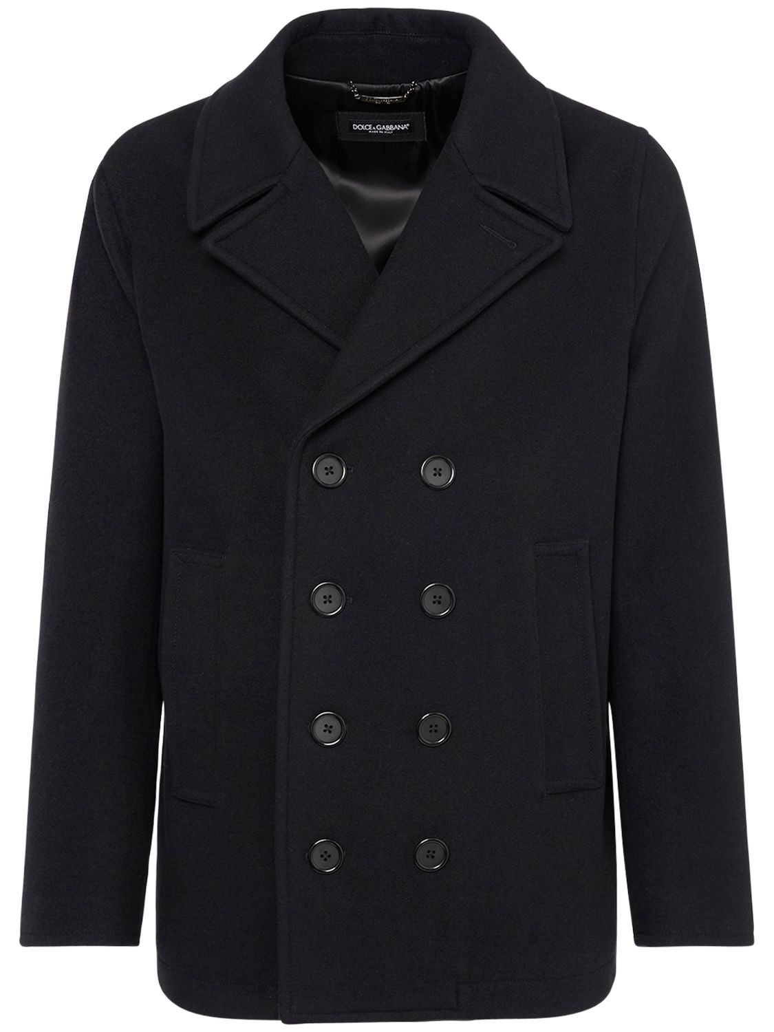 Image of Double Breasted Wool Pea Coat