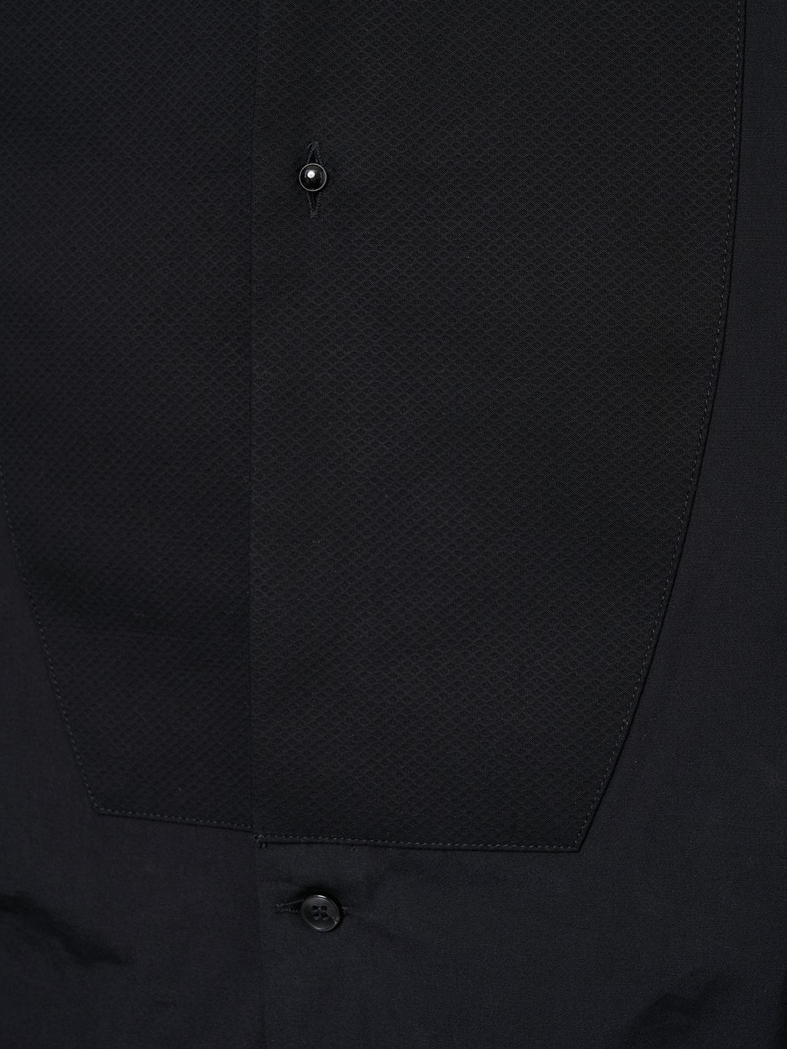 Shop Dolce & Gabbana Cotton Tuxedo Shirt In Black