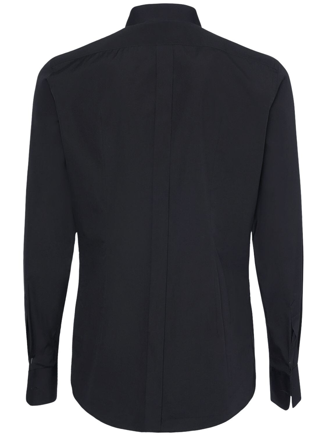 Shop Dolce & Gabbana Cotton Tuxedo Shirt In Black