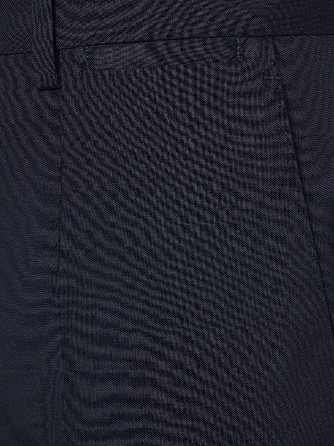Shop Dolce & Gabbana Two-piece Stretch Wool Suit In Midnight Blue