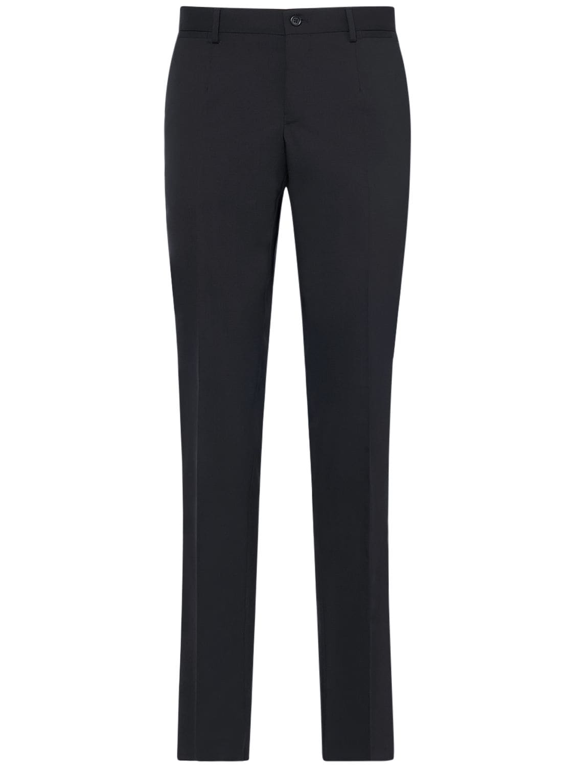 Shop Dolce & Gabbana Two-piece Stretch Wool Suit In Black