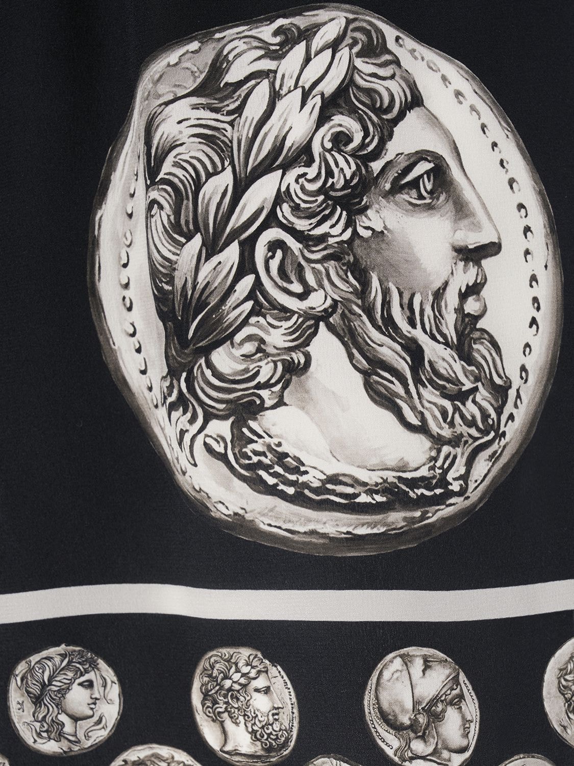 Shop Dolce & Gabbana Ancient Coins Printed Silk Shorts In Black