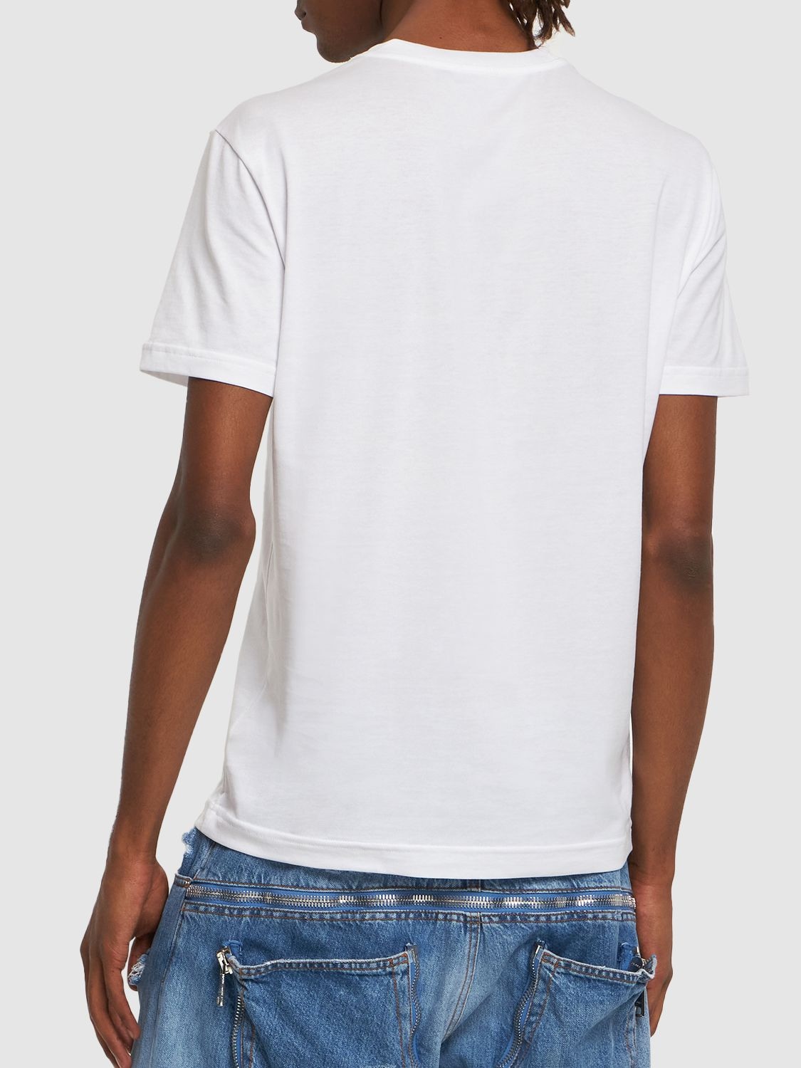 Shop Dolce & Gabbana Logo Cotton T-shirt In White