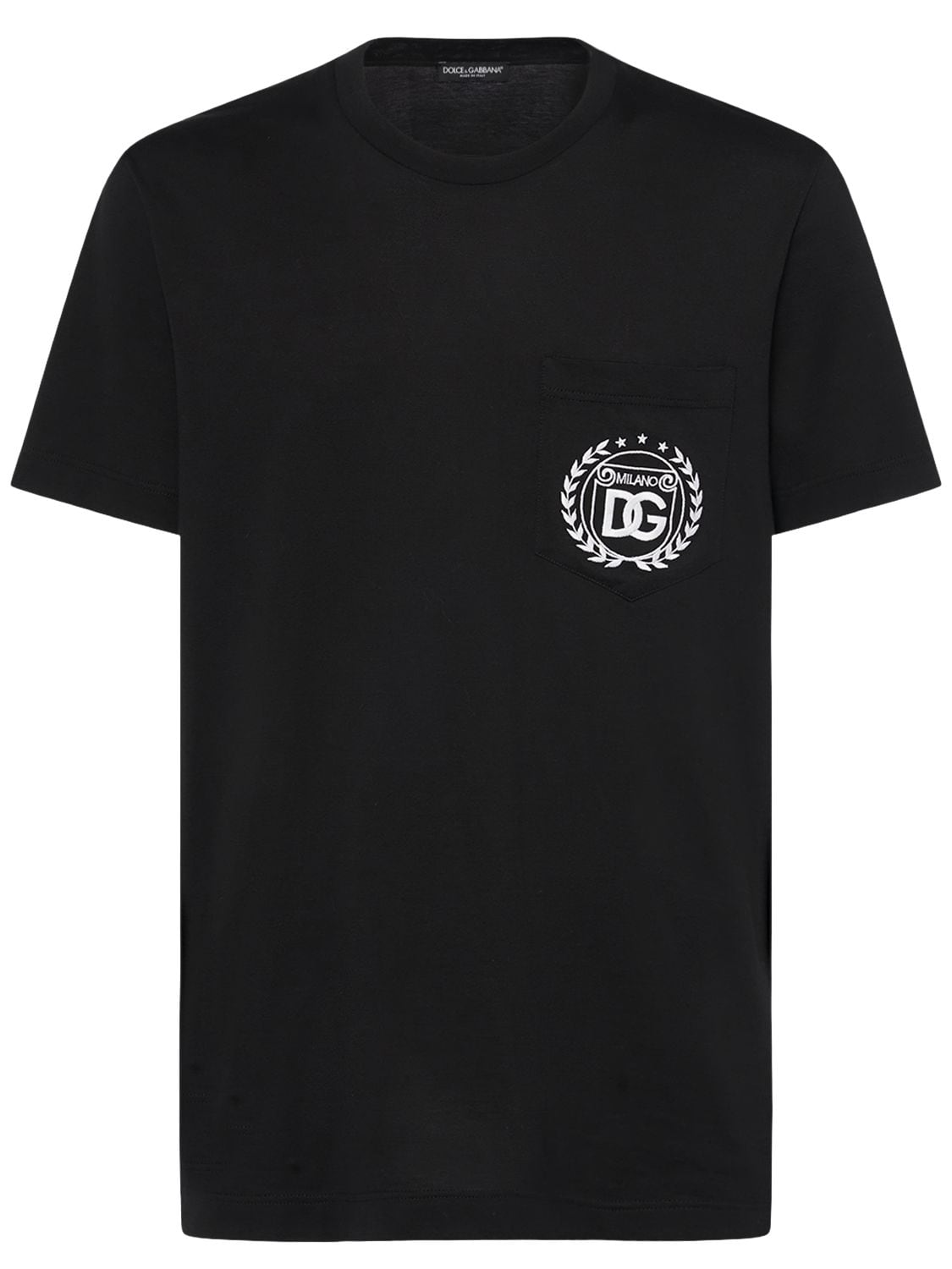 Dolce & Gabbana Cotton Logo T-shirt In Black