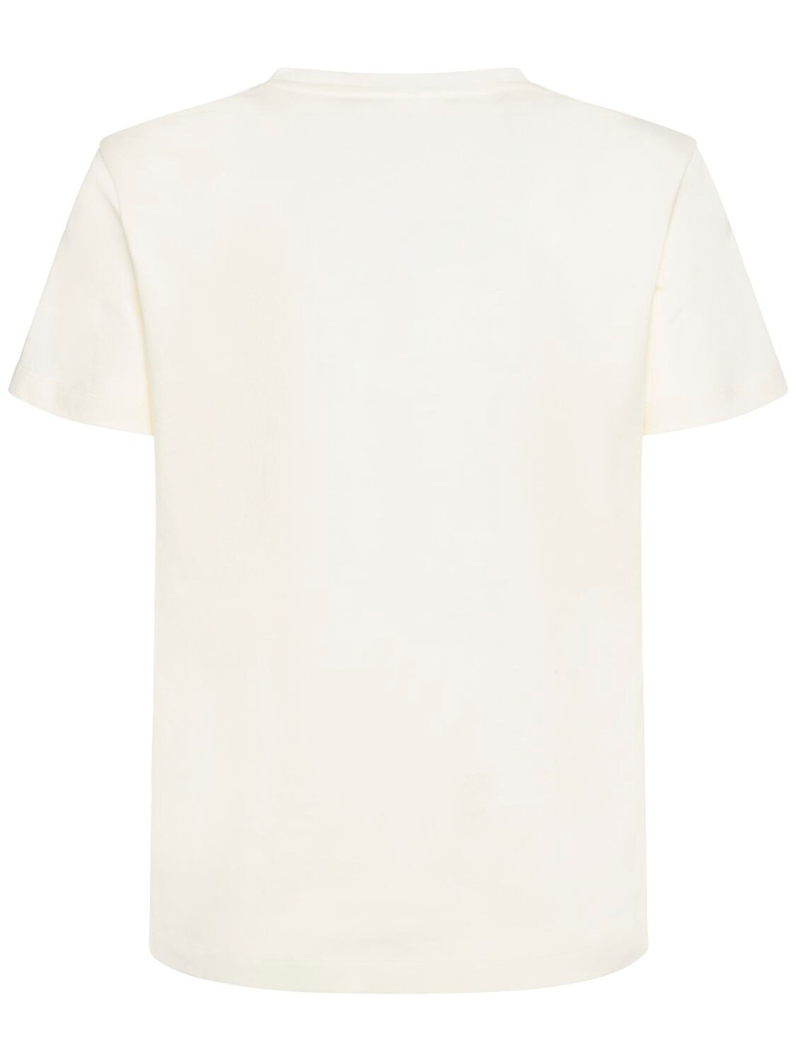 Shop Moncler Cotton T-shirt In Natural