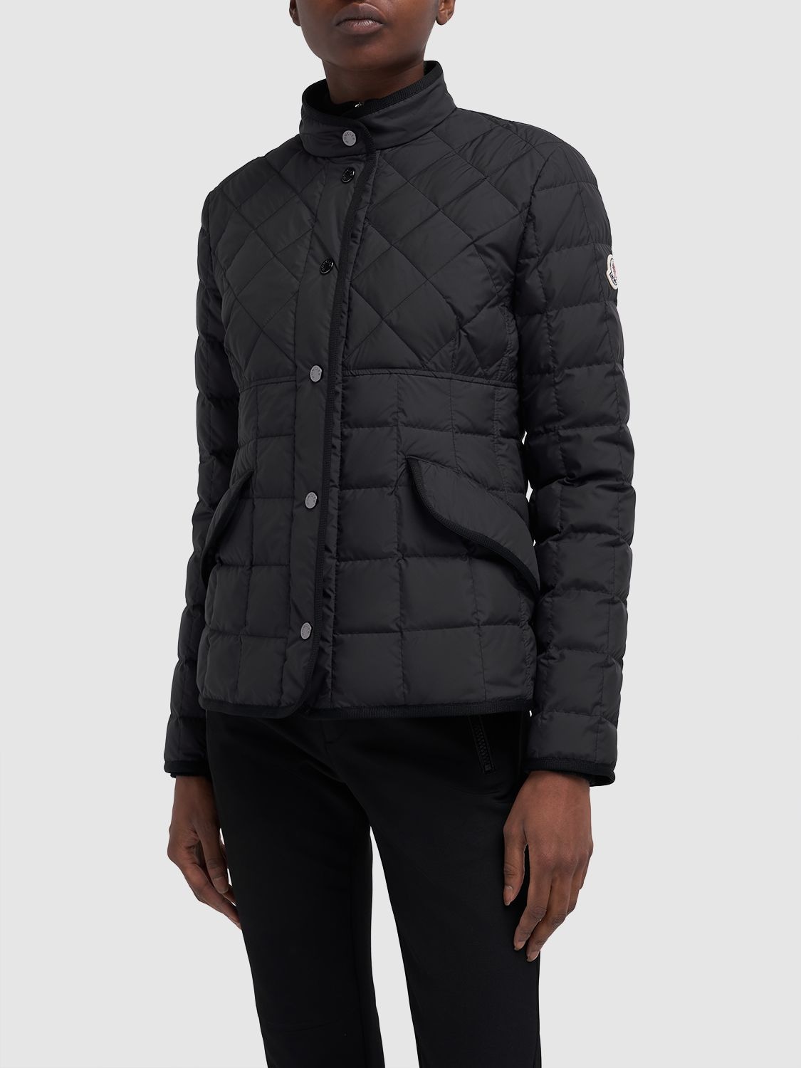 Shop Moncler Courlis Tech Down Jacket In Black