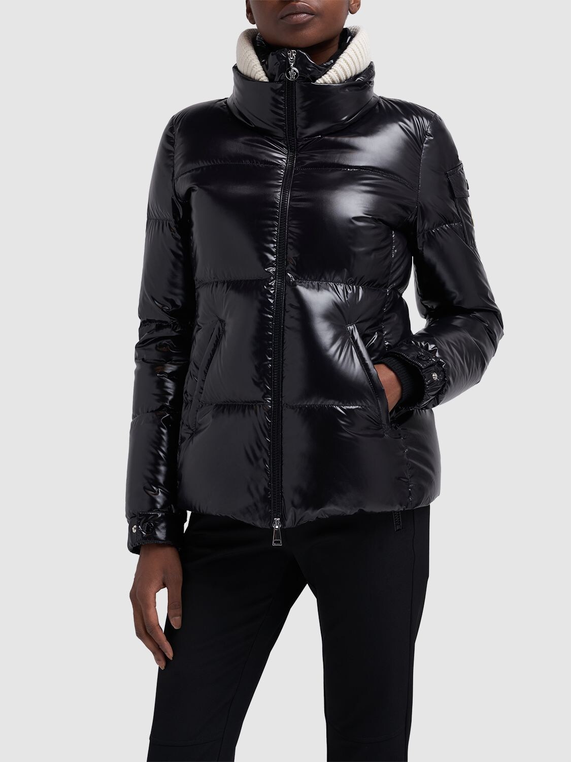 Shop Moncler Vistule Nylon Down Jacket In Black