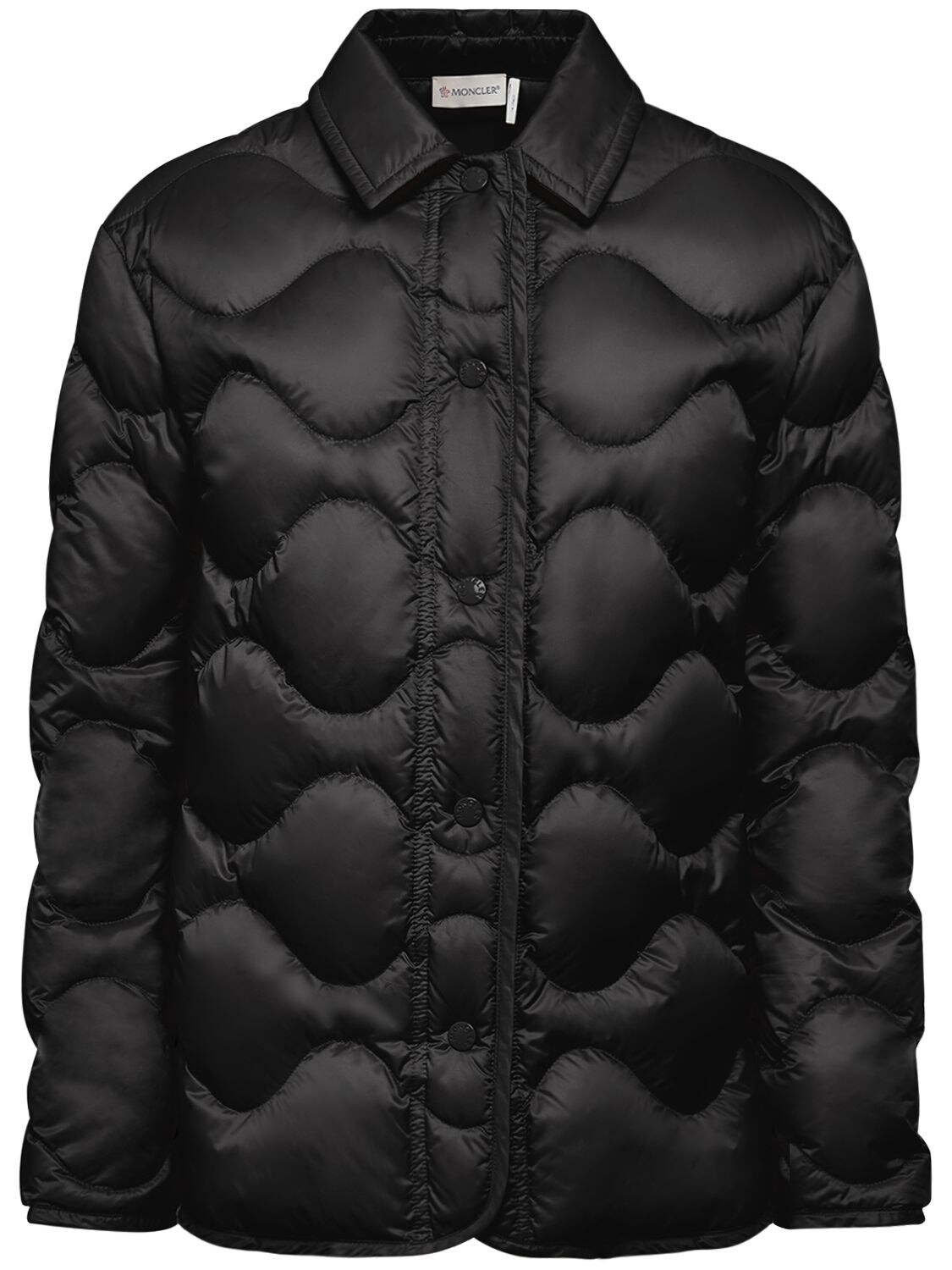 Moncler Quilted Shell Down Jacket In Black