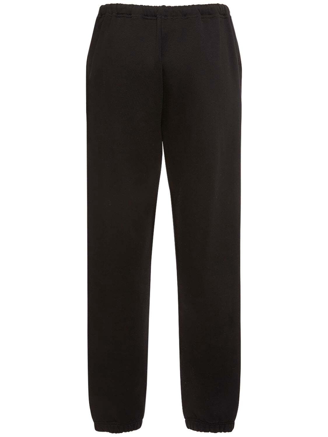 Shop Moncler Cotton Blend Sweat Pants In Black