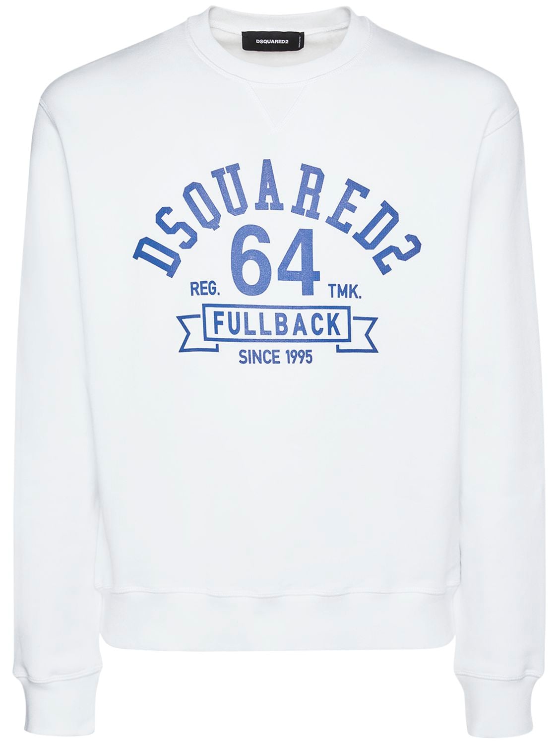Dsquared2 Printed Cotton Sweatshirt In White