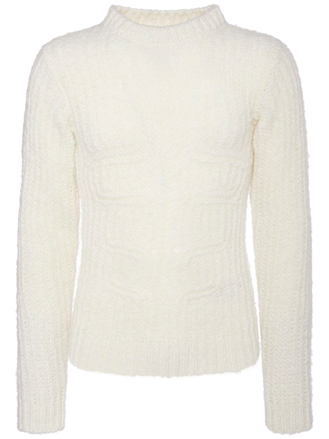 Ribbed Wool Blend Sweater – MEN > CLOTHING > KNITWEAR