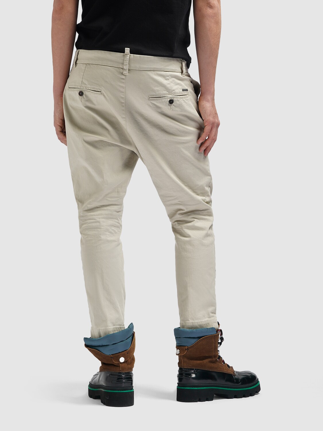 STRETCH COTTON DRILL CARGO TROUSERS