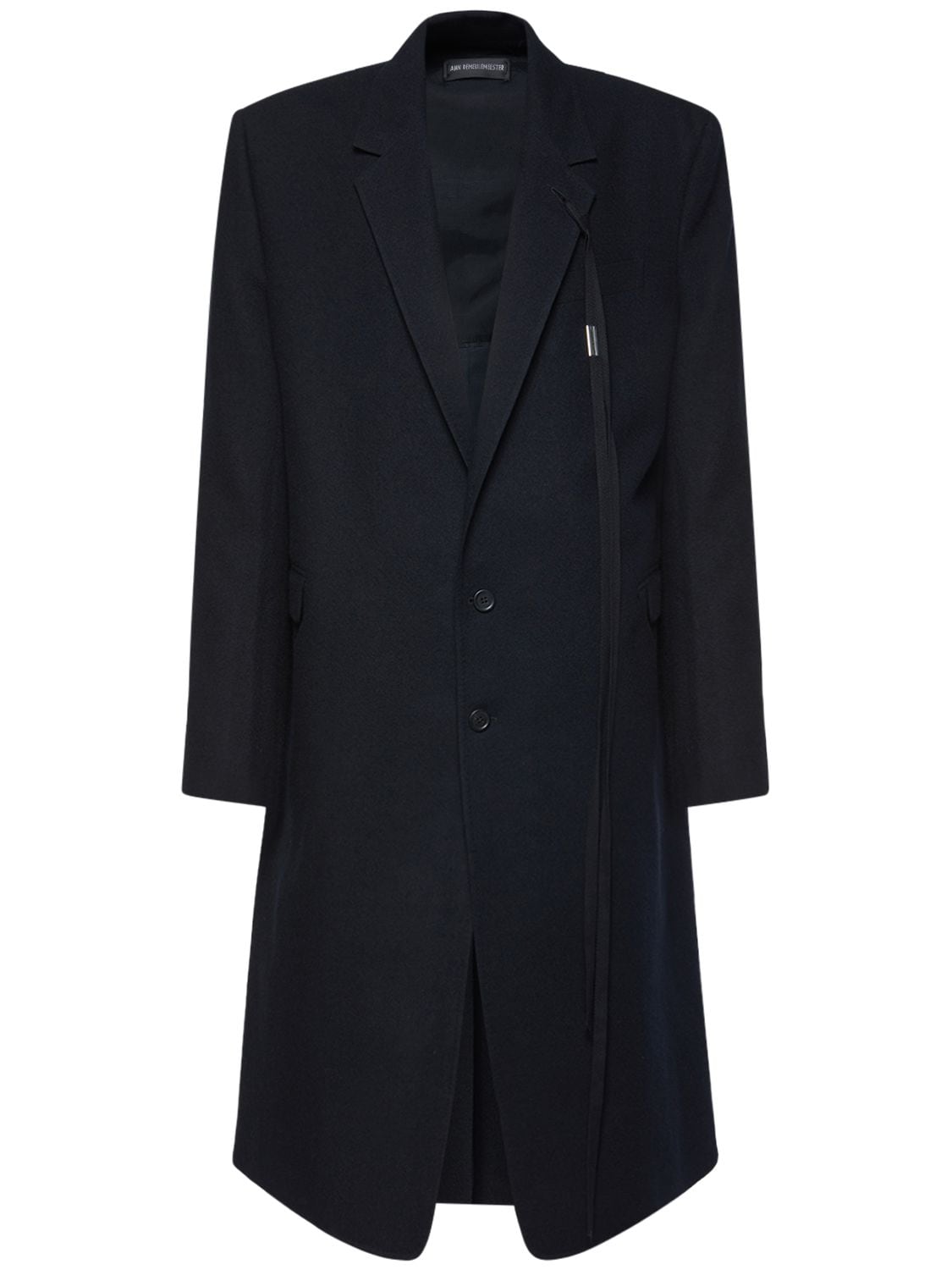 Ann Demeulemeester Wauter Tailored Wool Coat In Black