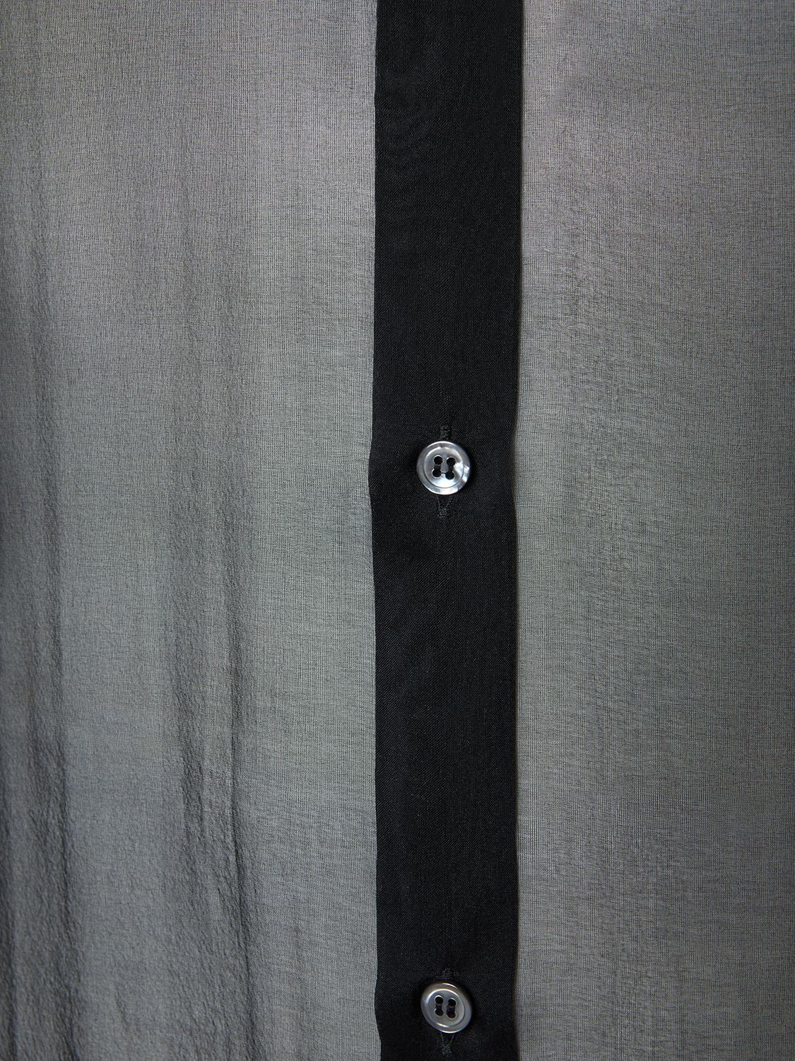 Shop Ann Demeulemeester Benard Silk Chiffon Shirt In Black