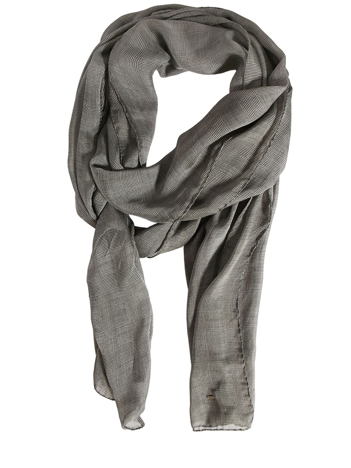 Image of Prince Of Wales Silk Long Scarf