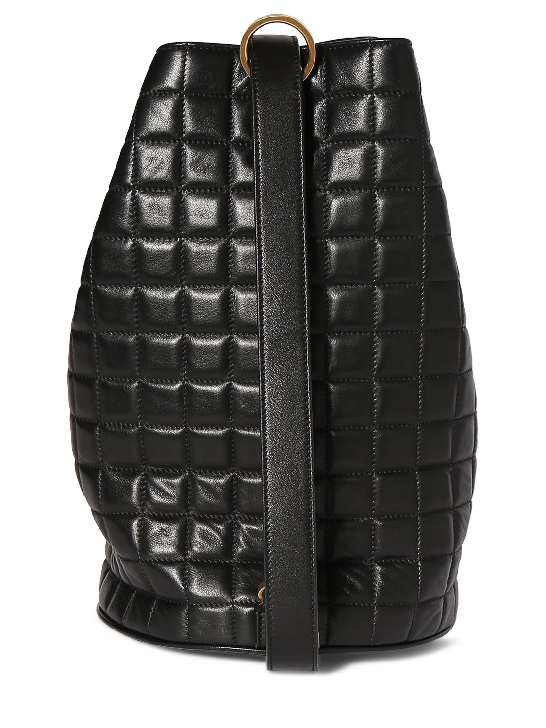 SAINT LAURENT MEDIUM CECILE LEATHER BUCKET BAG