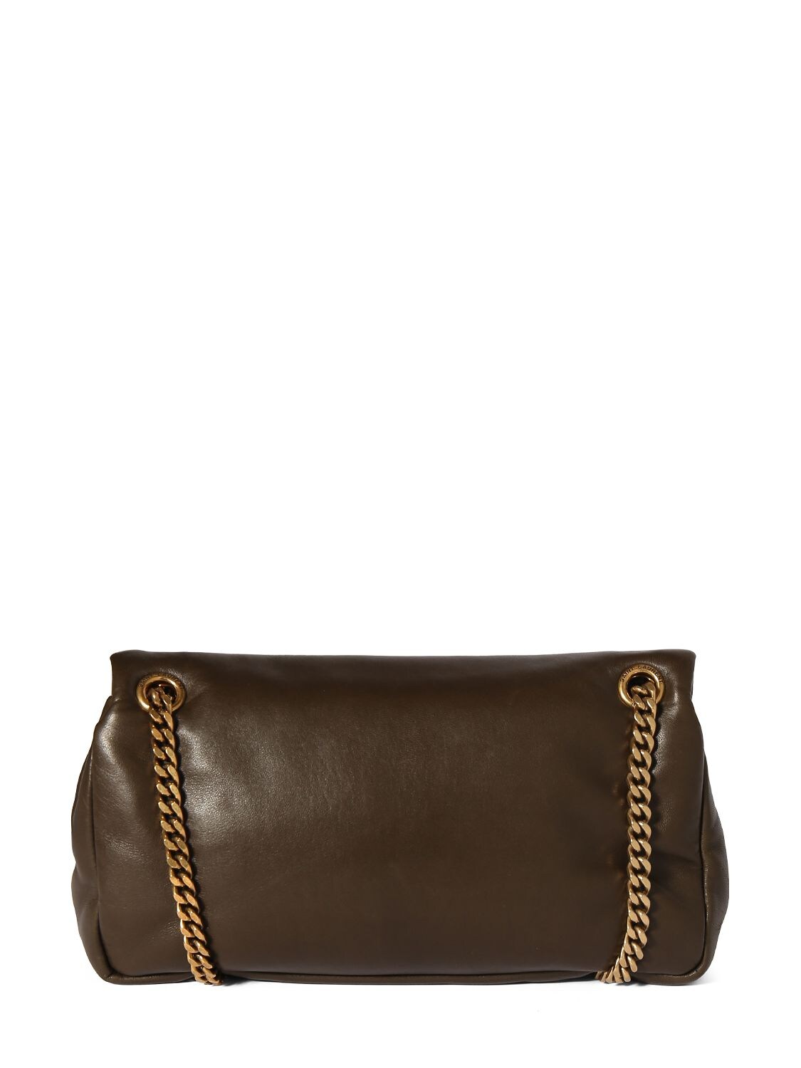 Shop Saint Laurent Calypso Leather Shoulder Bag In Light Musk