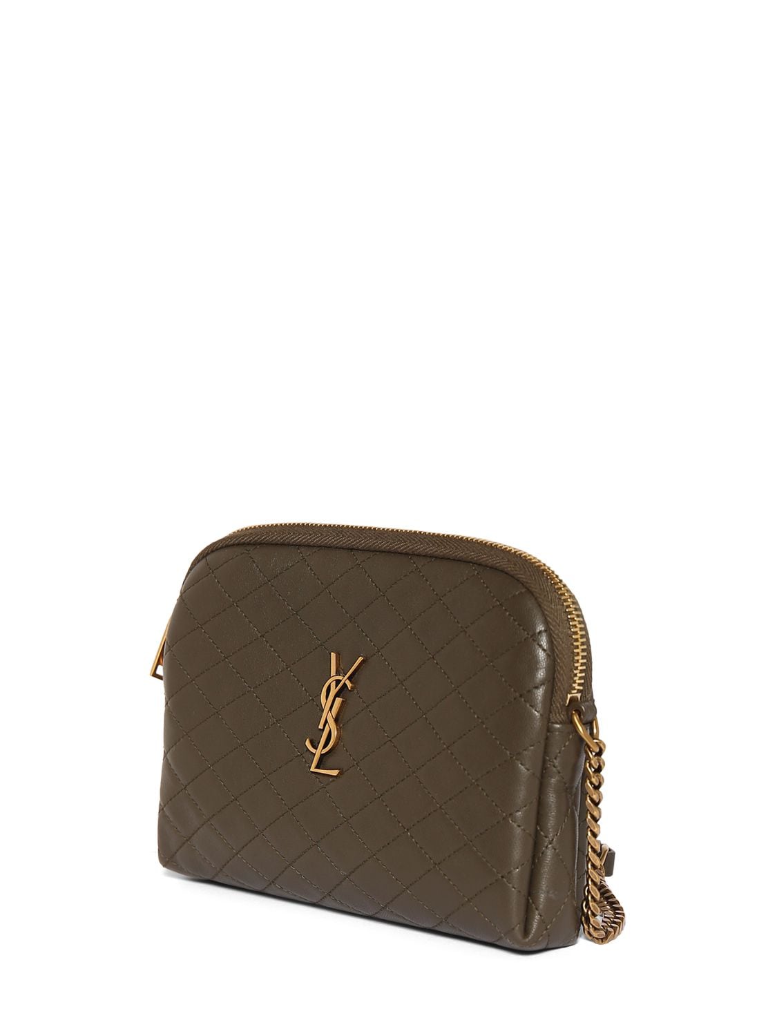 Gaby Quilted Leather Shoulder Bag in Brown - Saint Laurent