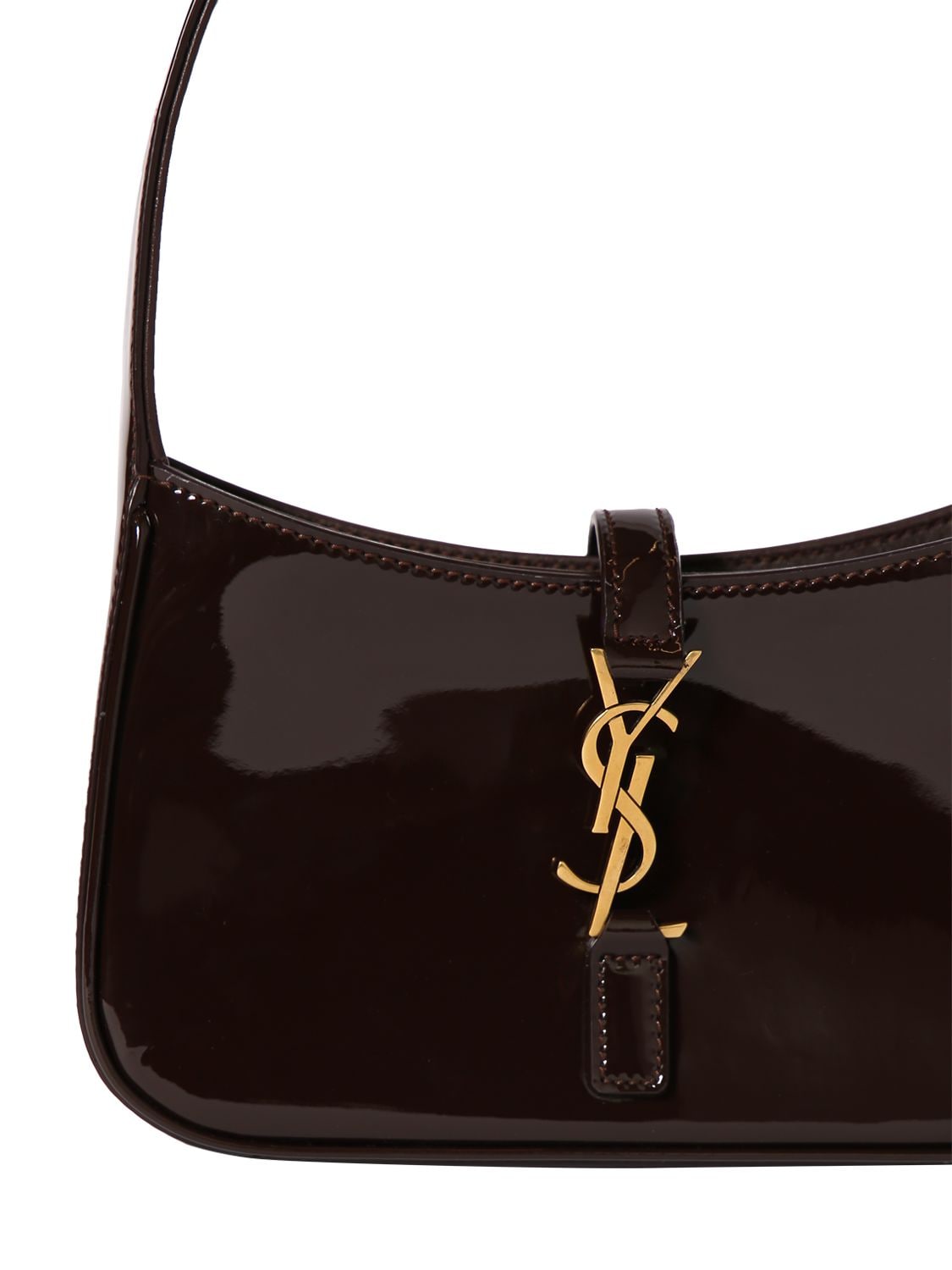 Shop Saint Laurent Mini Le 5 À 7 Leather Hobo Bag In Spicy Chocolate