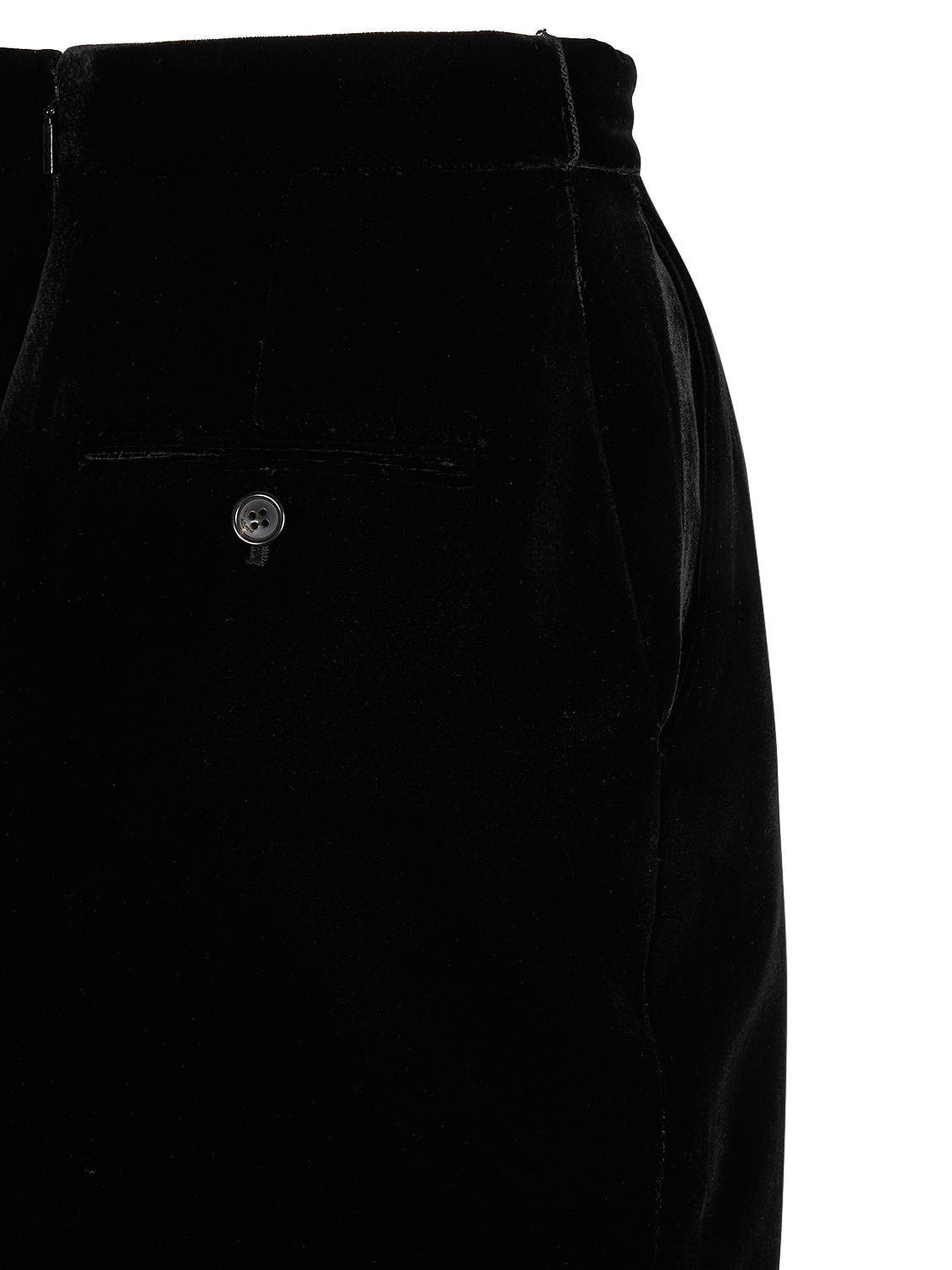 Shop Saint Laurent Viscose Blend Midi Skirt In Black