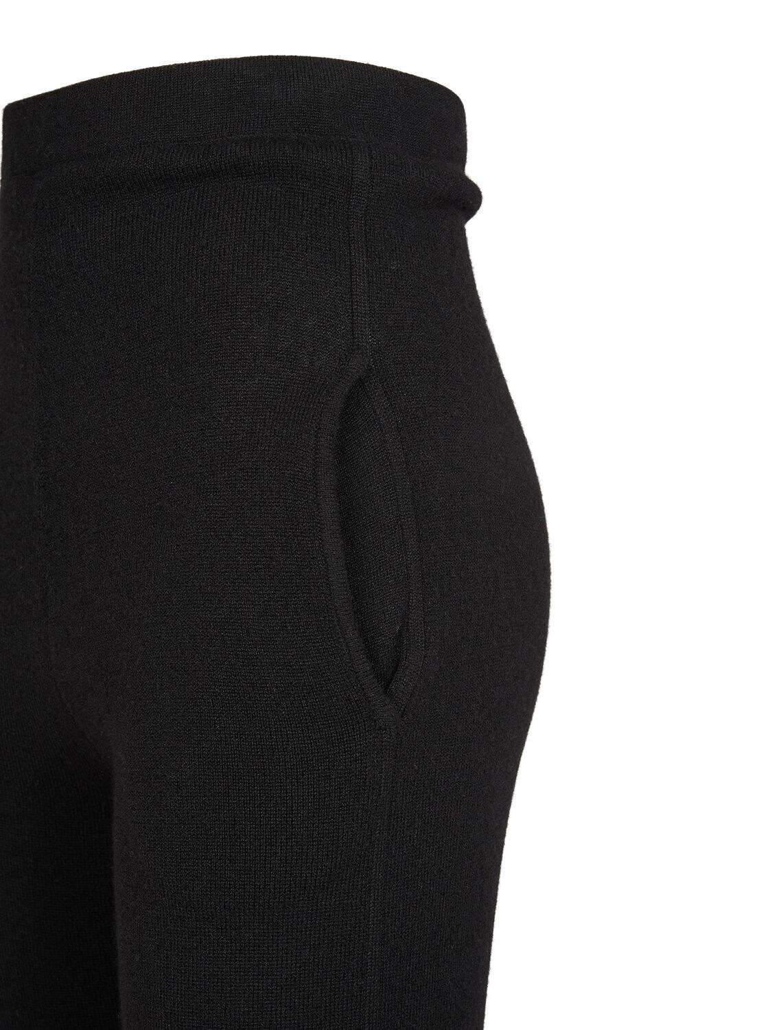 Shop Saint Laurent Cashmere & Wool Leggings In Black