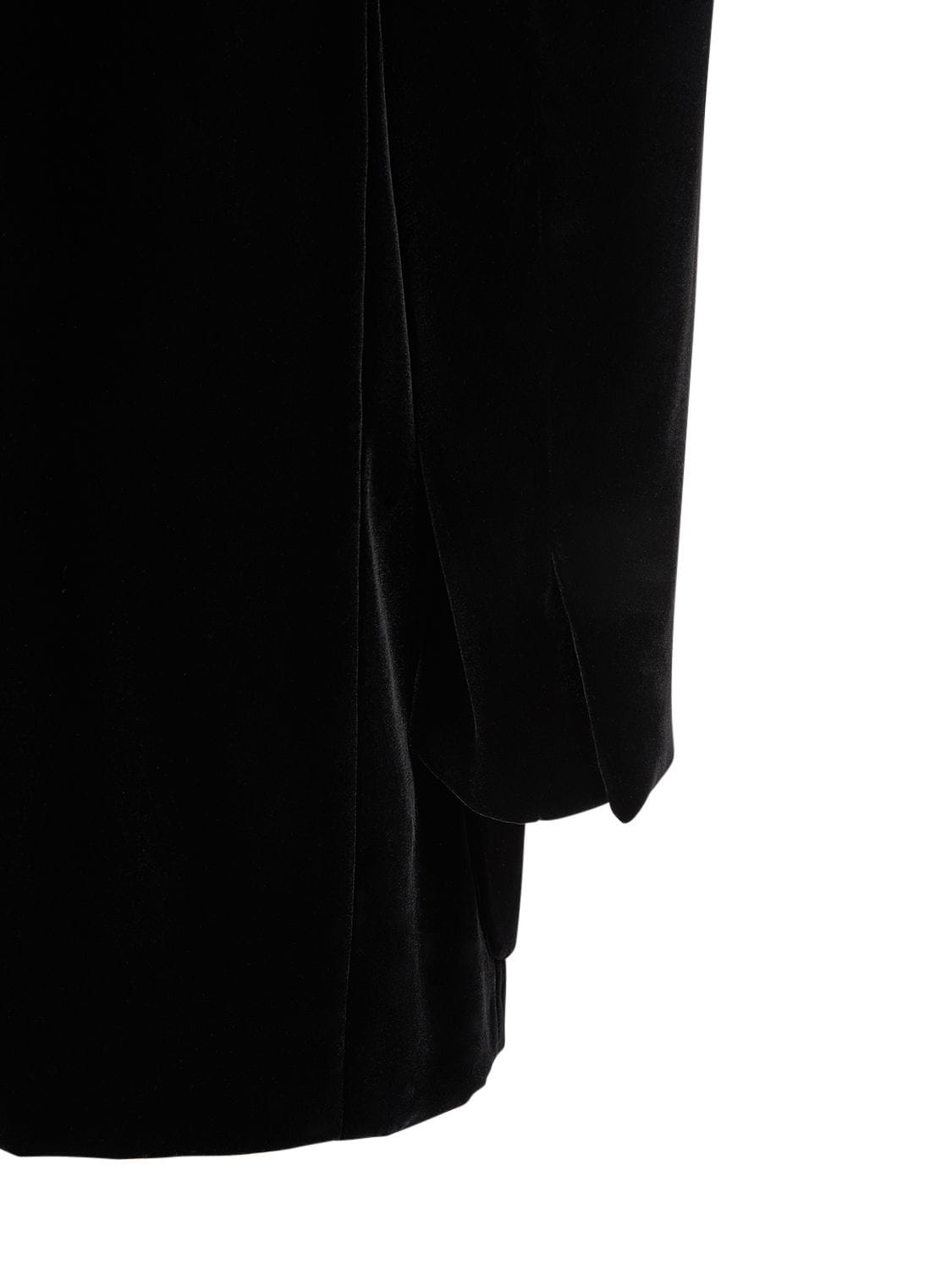 Shop Saint Laurent Velvet Viscose & Silk Blazer In Black