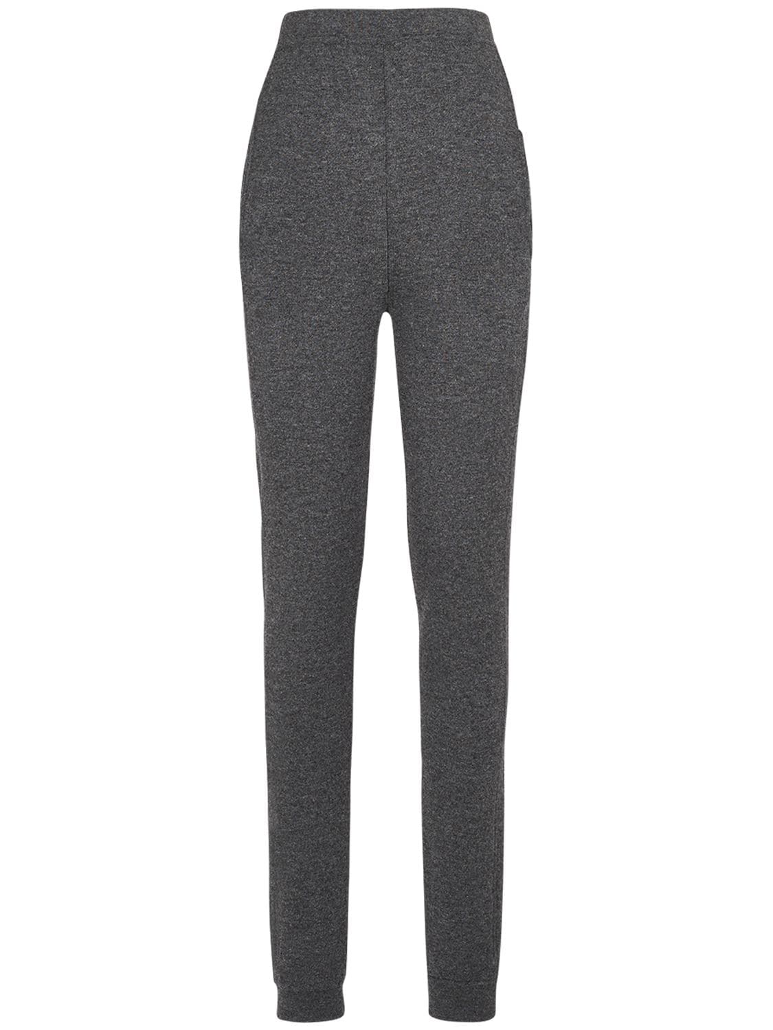 Shop Saint Laurent Cashmere & Wool Leggings In Grey