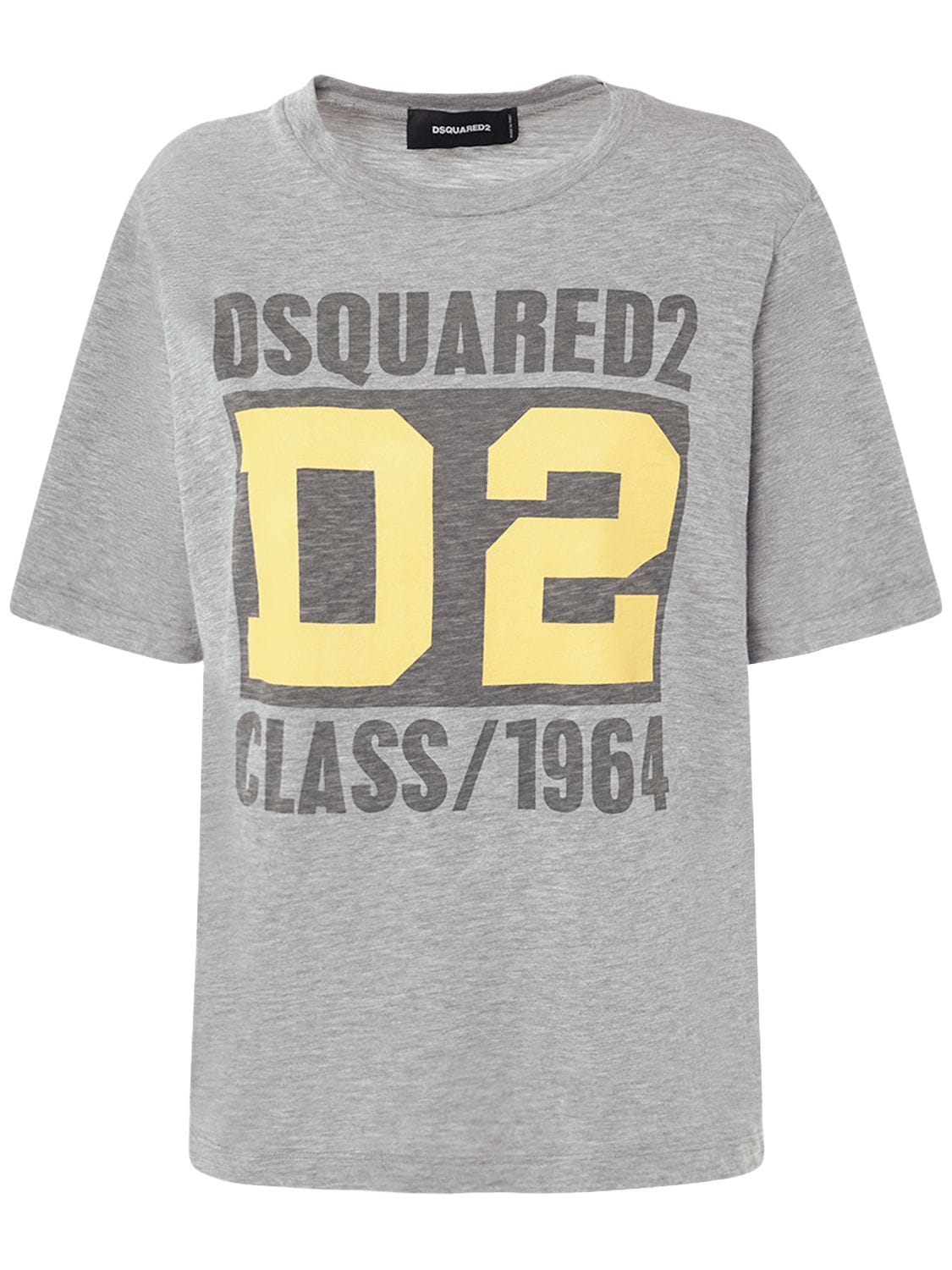 Dsquared2 Printed Logo Relaxed Fit Jersey T-shirt In Grey