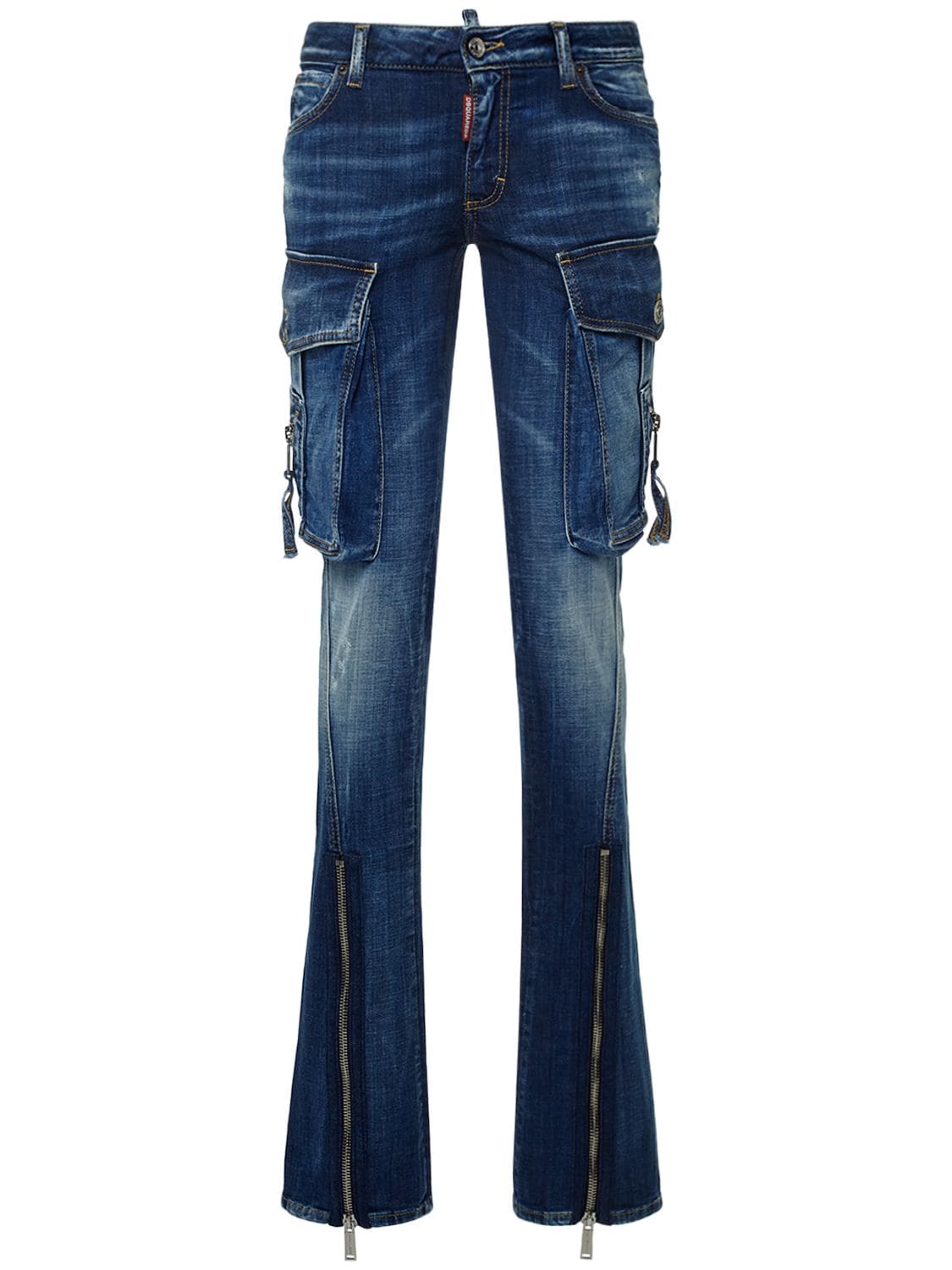Dsquared2 Trumpet Low Waist Cargo Jeans In Blue