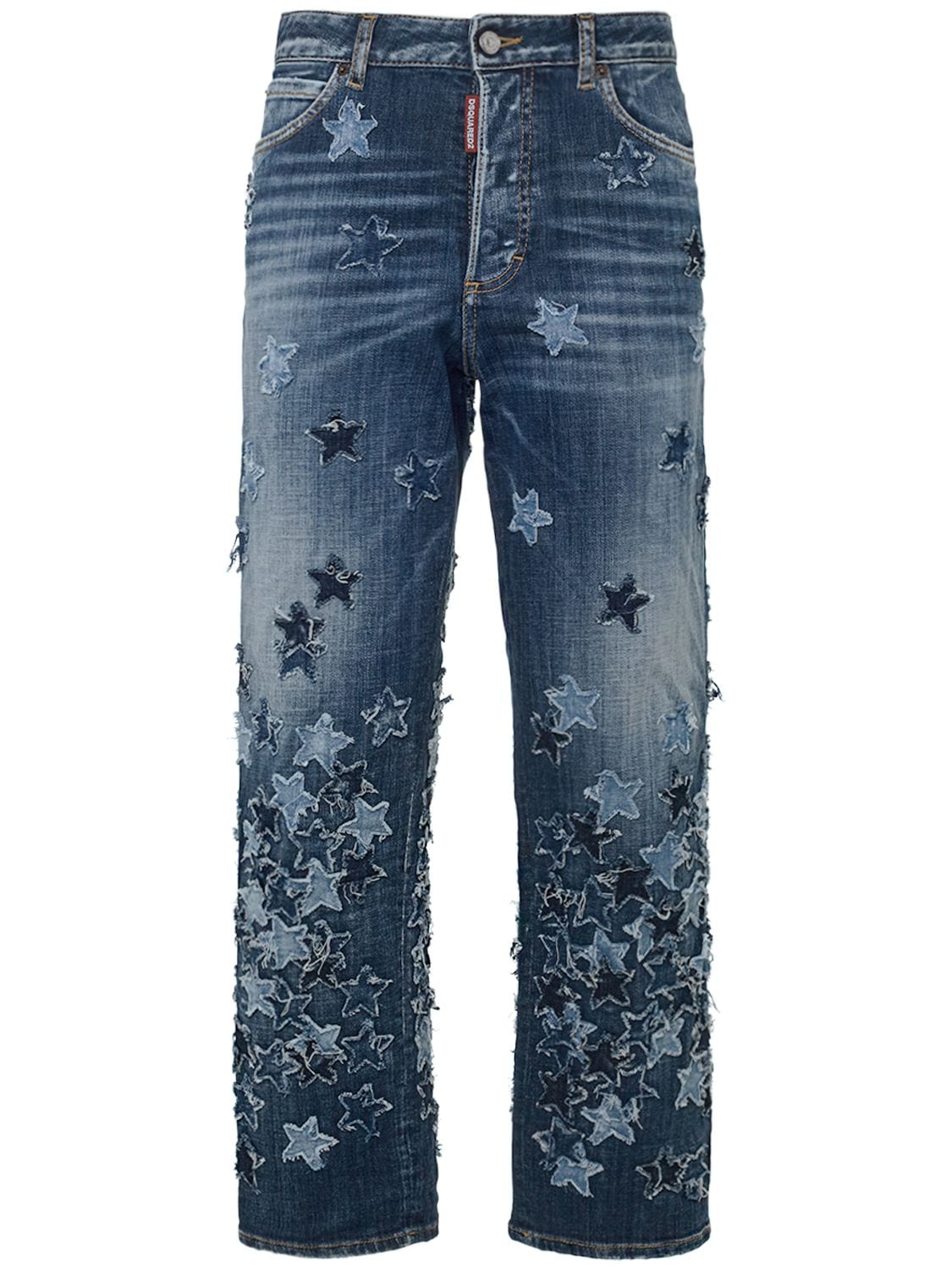 Image of Boston Embroidered Wide Leg Jeans