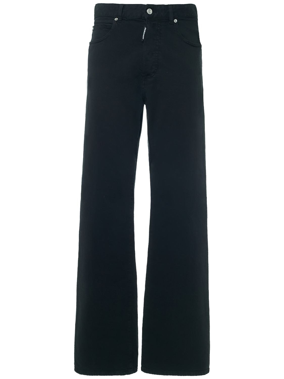 Dsquared2 San Diego Mid Rise Wide Leg Jeans In Black