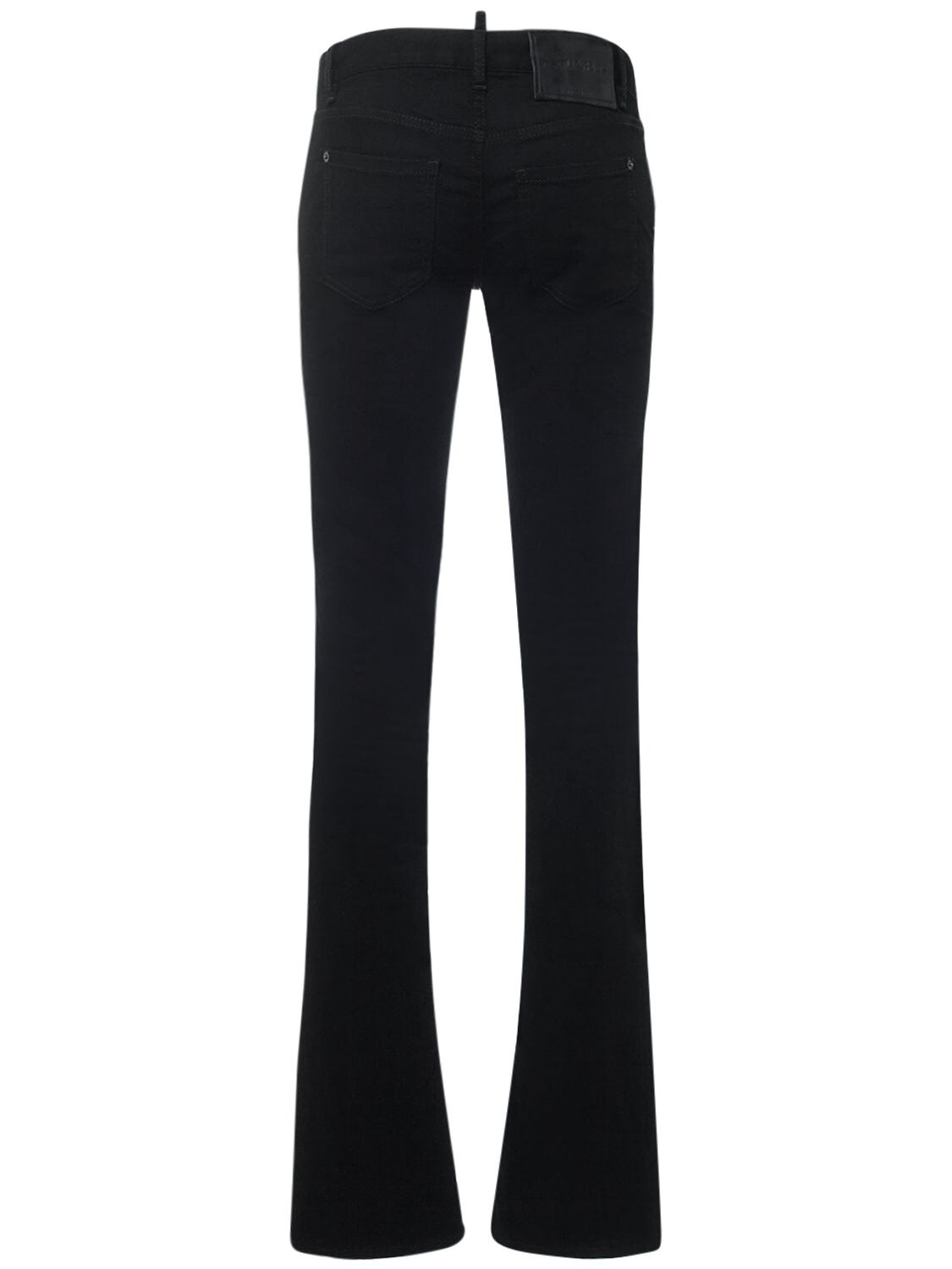 Shop Dsquared2 Trumpet Low Waisted Flared Jeans In Black