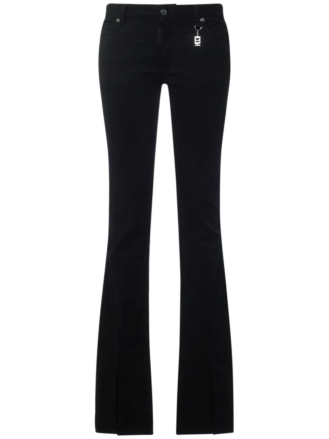 Dsquared2 Trumpet Low Waisted Flared Jeans In Black