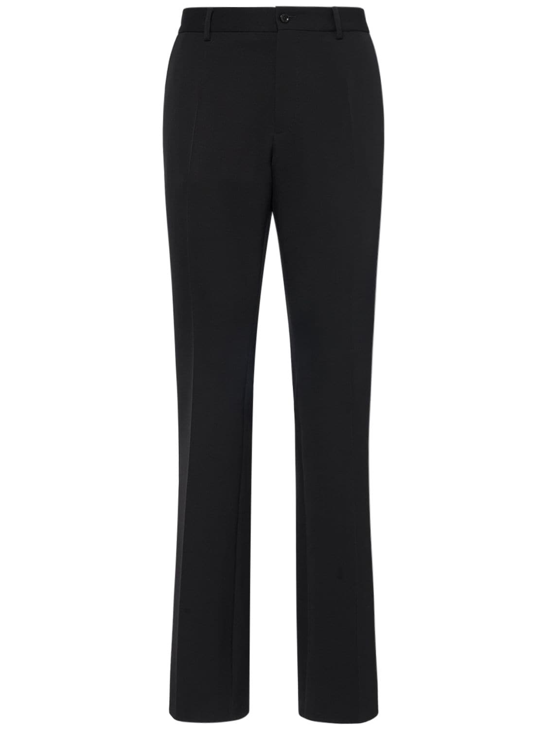 Image of Stretch Wool Wide Pants