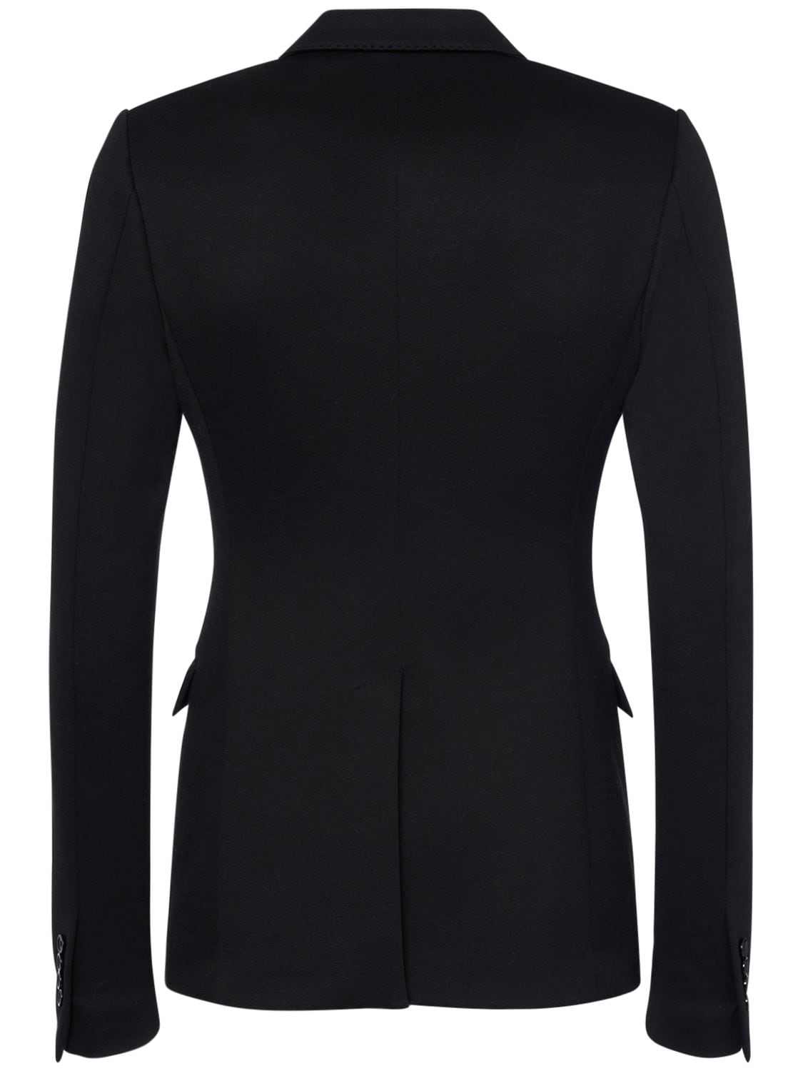 Shop Dolce & Gabbana Tech Cotton Double Breasted Blazer In Black