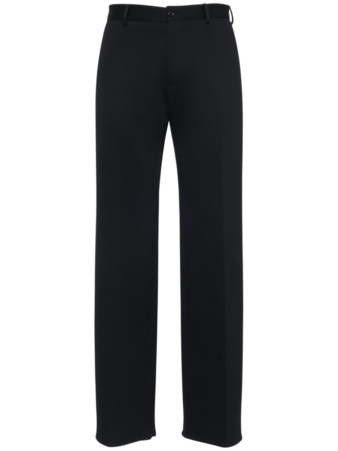 Dolce & Gabbana Tech Cotton Jersey Wide Pants In Black
