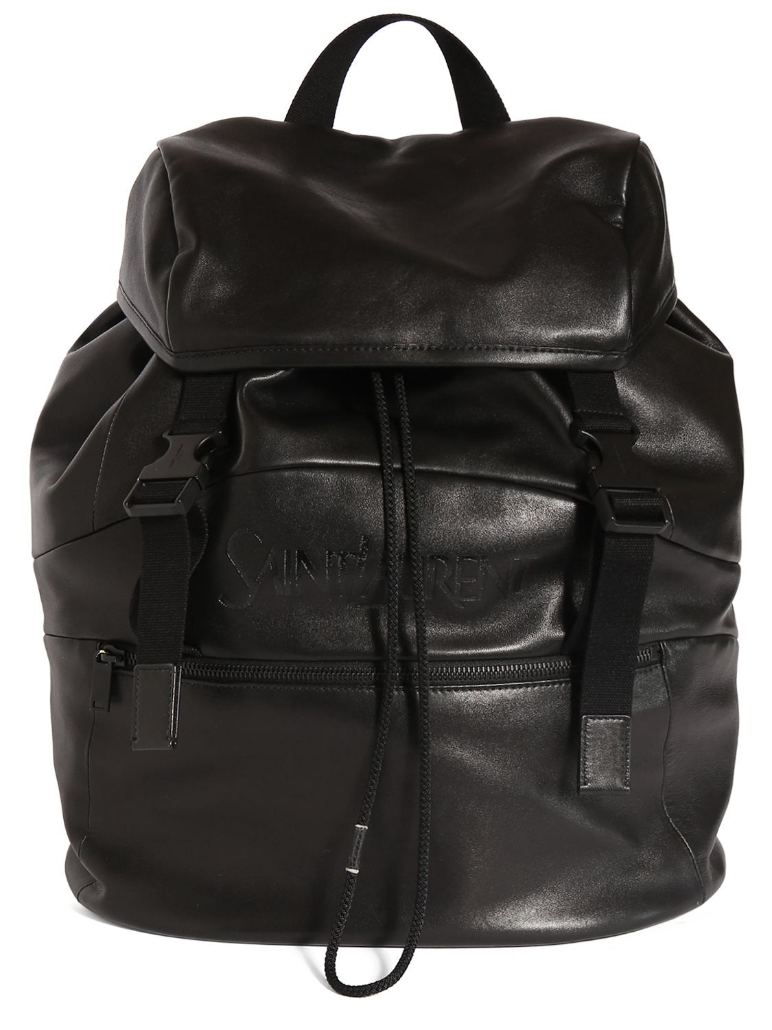 Saint Laurent Leather Backpack – MEN > BAGS > BACKPACKS