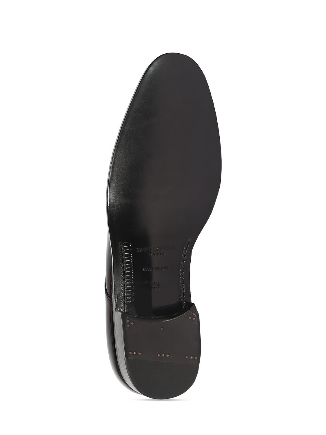 Shop Saint Laurent Adrien 25 Leather Derby Shoes In 블랙