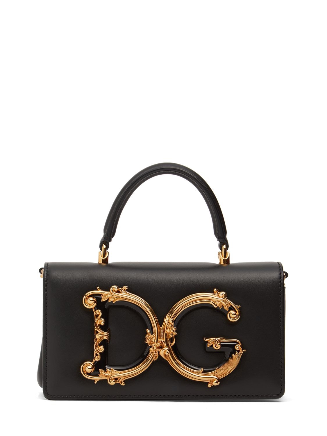 Mini Dg Girls Leather Top Handle Bag – WOMEN > BAGS > TOP HANDLE BAGS