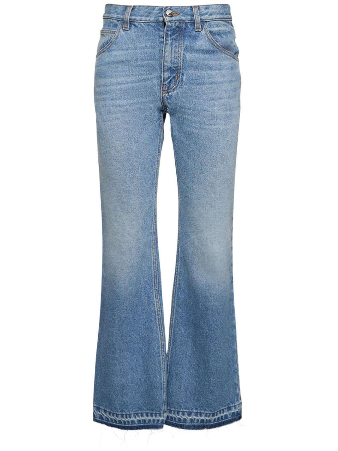 Shop Chloé Denim Straight Jeans In Blue