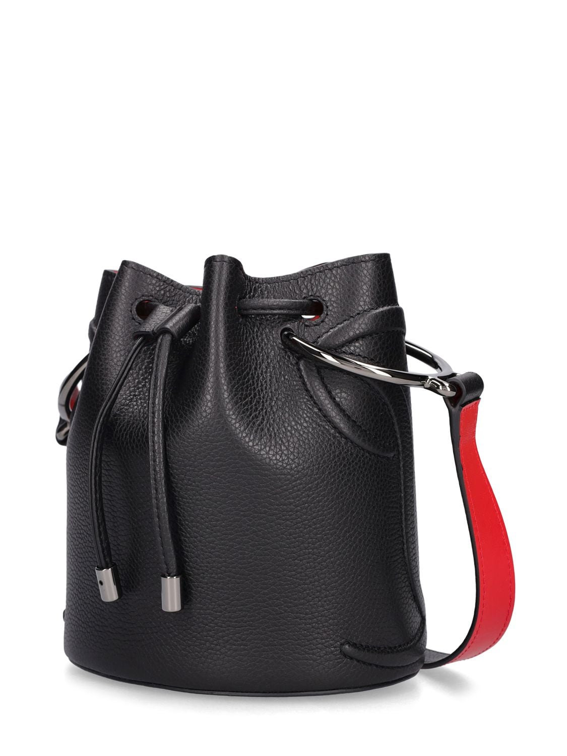 Shop Christian Louboutin By My Side Leather Bucket Bag In Black